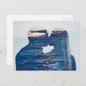 SUNSET KISS POSTCARD POSTKARTE (Vorne/Hinten)