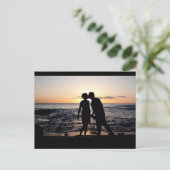 Sunset Kiss Postkarte (Stehend Vorderseite)