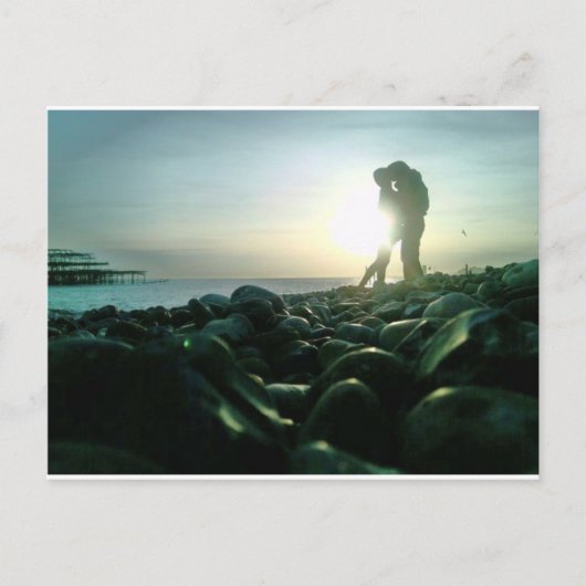 Sunset Kiss Postkarte (Vorderseite)