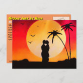 Sunset Kiss Postkarte (Vorne/Hinten)
