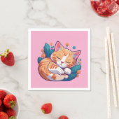 Sunset Kitty Serviette (Beispiel)