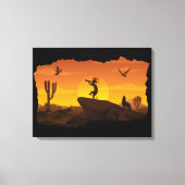 Sunset Kokopelli Canvas Print Leinwanddruck (Vorderseite)