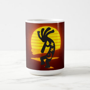 Sunset Kokopelli Moon and Stars Kaffeetasse