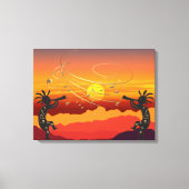 Sunset Kokopelli und Music Canvas Print Leinwanddruck (Vorderseite)