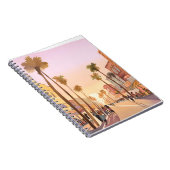 Sunset Küstenstadt | Palm Tree Coastal Notizblock (Rechte Seite)
