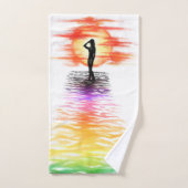Sunset Lady Bath Handtuch Set (Handtuch)