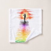 Sunset Lady Bath Handtuch Set (Waschlappen)