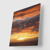 Sunset Lahaina Maui Hawaii Quadratische Wanduhr (Winkel)