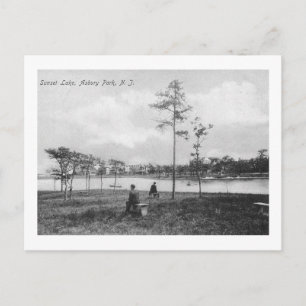 Sunset Lake, Asbury Park, New Jersey Vintag Postkarte