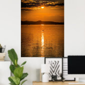 Sunset, Lake Balaton, Ungarn Poster (Heimbüro)
