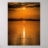 Sunset, Lake Balaton, Ungarn Poster (Vorne)
