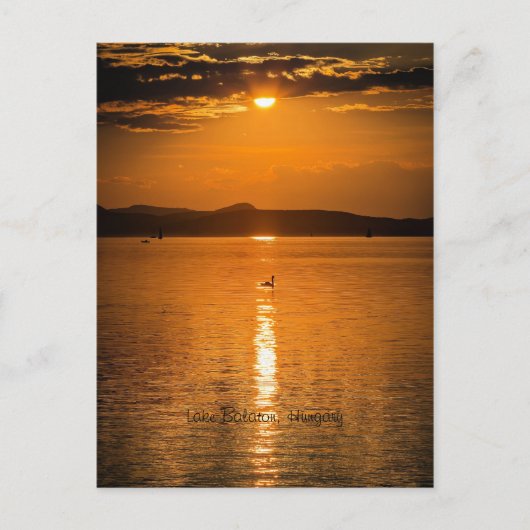 Sunset, Lake Balaton, Ungarn Postkarte (Vorderseite)