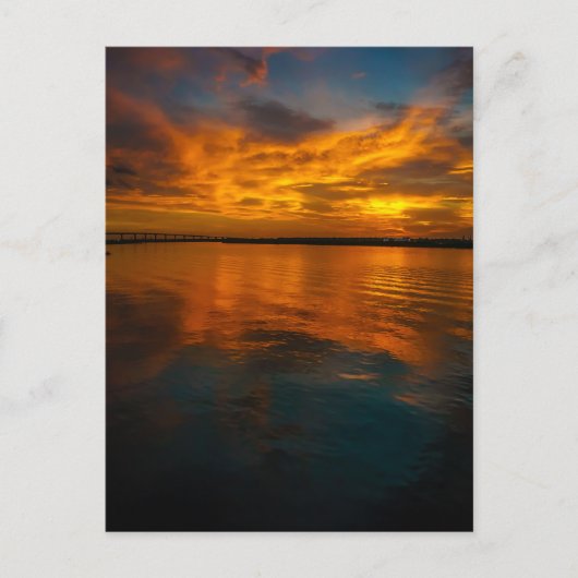 Sunset Lake Charles Louisiana Postkarte (Vorderseite)
