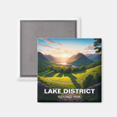 Sunset Lake District National Park Magnet (Vorderseite/Rückseite)