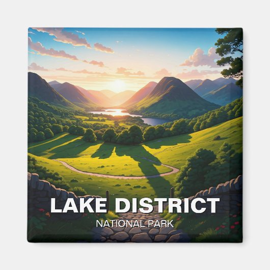 Sunset Lake District National Park Magnet (Vorne)