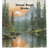 Sunset Lake Duschvorhang (Vorderseite)