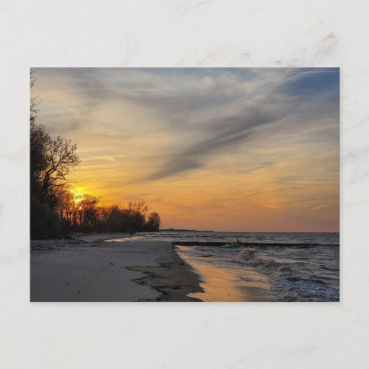 Sunset, Lake Erie, Ohio Postkarte (Vorderseite)