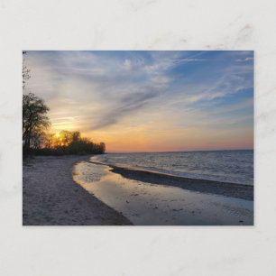 Sunset, Lake Erie, Ohio Postkarte