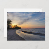 Sunset, Lake Erie, Ohio Postkarte (Vorne/Hinten)