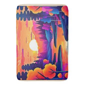 Sunset Lake Fantasy Art Badematte (Vorderseite Vertikal)
