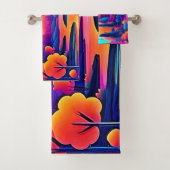 Sunset Lake Fantasy Art Badhandtuch Set (Insitu)