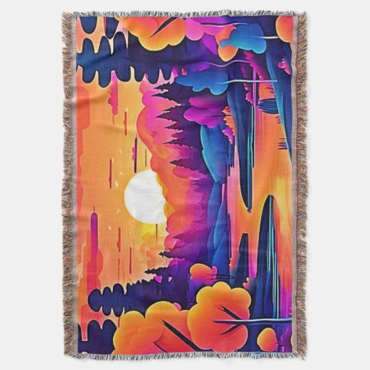 Sunset Lake Fantasy Art Decke (Vorderseite Vertikal)