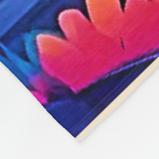 Sunset Lake Fantasy Art Fleecedecke (Ecke)