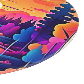 Sunset Lake Fantasy Art Schneidebrett (Ecke)