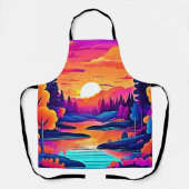 Sunset Lake Fantasy Art Schürze (Vorderseite)