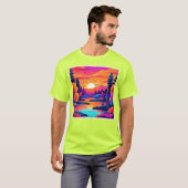 Sunset Lake Fantasy Art T-Shirt (Vorne ganz)