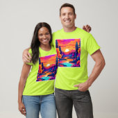 Sunset Lake Fantasy Art T-Shirt (Unisex)