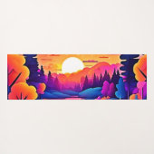 Sunset Lake Fantasy Art Yogamatte (Rückseite (Horizontal))