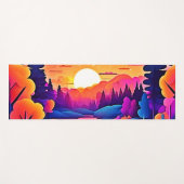 Sunset Lake Fantasy Art Yogamatte (Vorderseite (Horizontal))