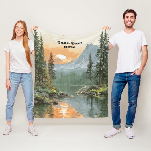 Sunset Lake Fleecedecke (Beispiel)