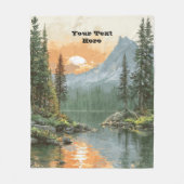 Sunset Lake Fleecedecke (Vorderseite)