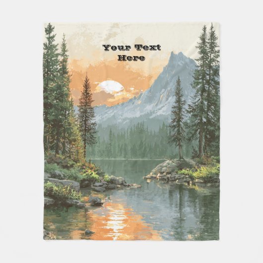 Sunset Lake Fleecedecke (Vorderseite)