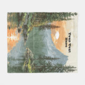 Sunset Lake Fleecedecke (Vorderseite (Horizontal))