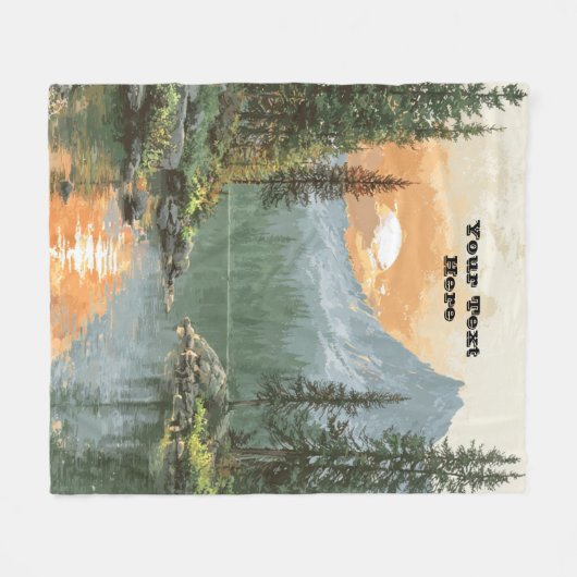 Sunset Lake Fleecedecke (Vorderseite (Horizontal))