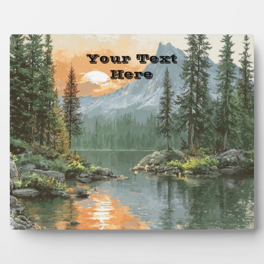 Sunset Lake Fotoplatte (Vorderseite)