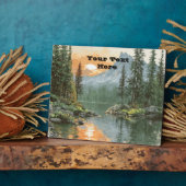 Sunset Lake Fotoplatte (Seite)