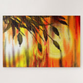 Sunset Lake Jigsaw Puzzle Malerei (Horizontal)