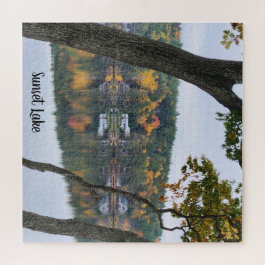 Sunset Lake Large Fall Puzzle (Horizontal)