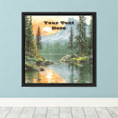 Sunset Lake Leinwanddruck (Insitu (Holzboden))