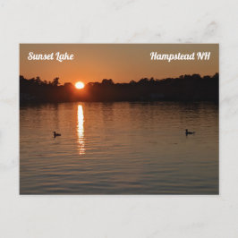 Sunset Lake Lounge bei Sunset Postcard Postkarte