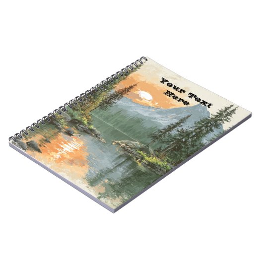 Sunset Lake Notizblock (Linke Seite)