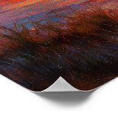 Sunset Lake - Pastel Painting Style Art Poster (Ecke)