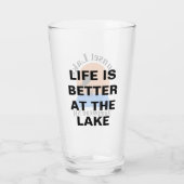 Sunset Lake Pint Glass Glas (Rückseite)