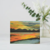 Sunset Lake Postkarte (Stehend Vorderseite)