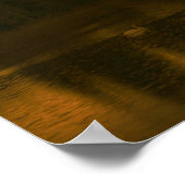 Sunset Lake Rain Schwanenwälder Landschaft Poster (Ecke)