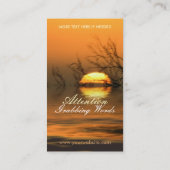 Sunset Lake Reflection Business Card Visitenkarte (Rückseite)